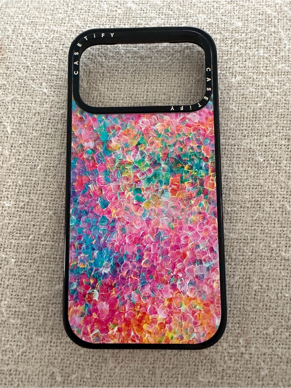Casetify Pink Multicolor Abstract Confetti Case with Black Frame